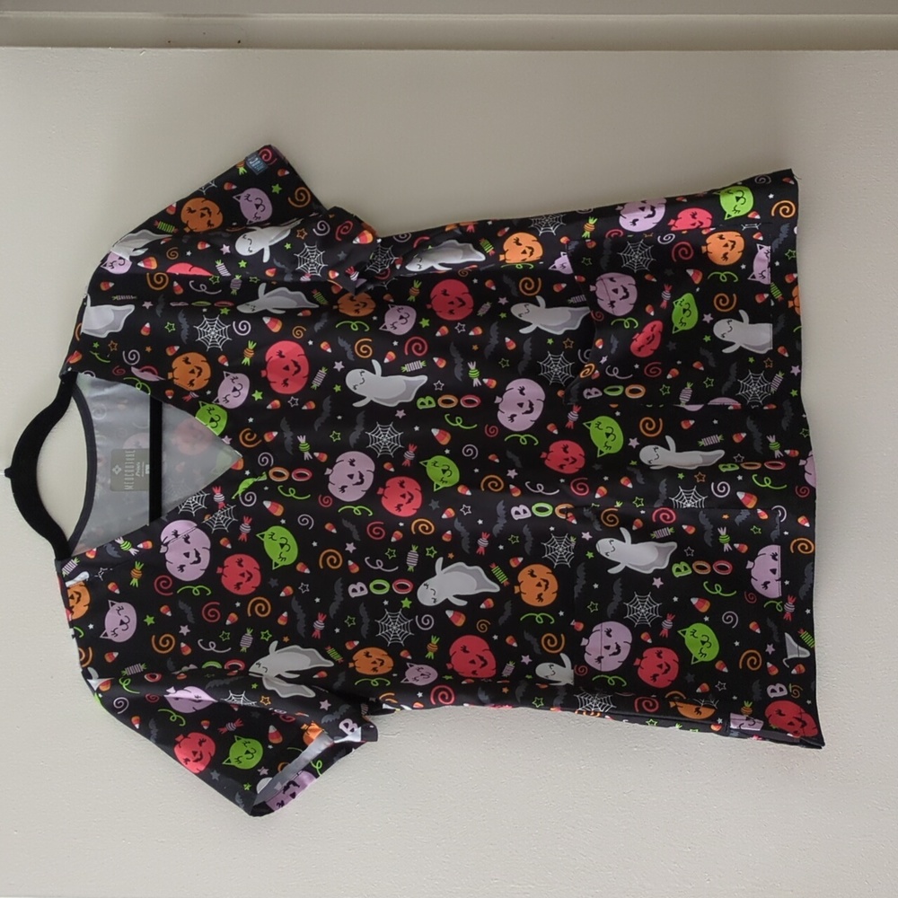 Halloween scrub top